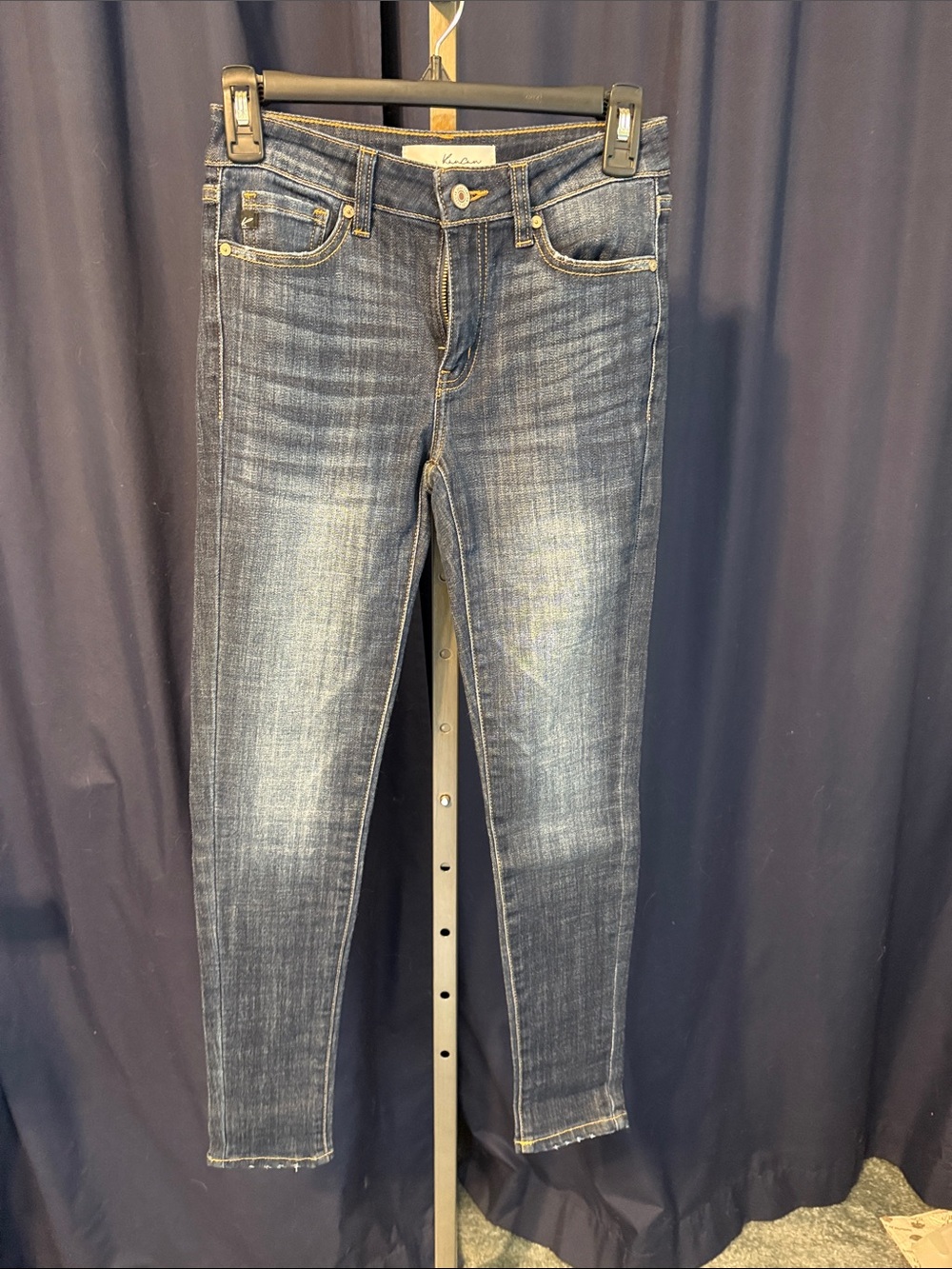 KanCan Women's Skinny Jeans in Dark Blue Wash W24/L24